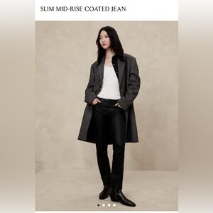 SLIM MID-RISE COATED JEAN NWT